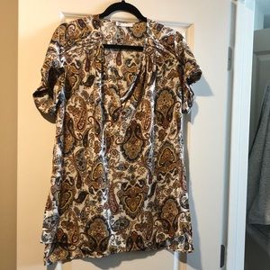 Paisley short sleeve tunic